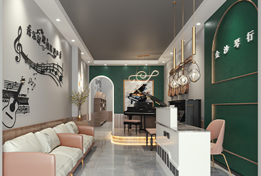 金华琴行装修设计_案例效果图