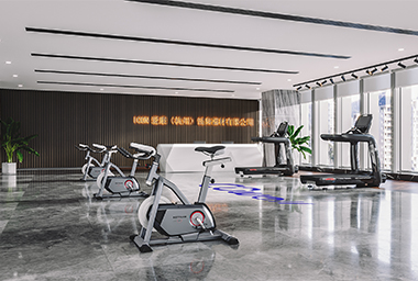 金华健身器材公司办公室装修设计_案例效果图