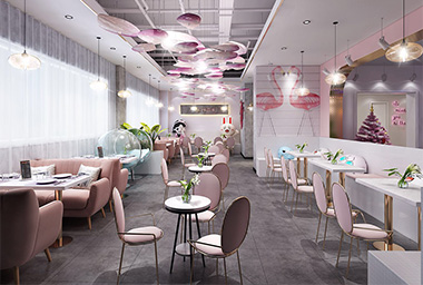 金华网红甜品店装修设计_案例效果图