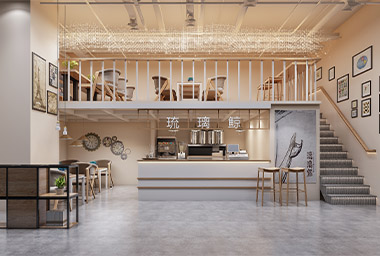 金华奶茶店装修设计_案例效果图