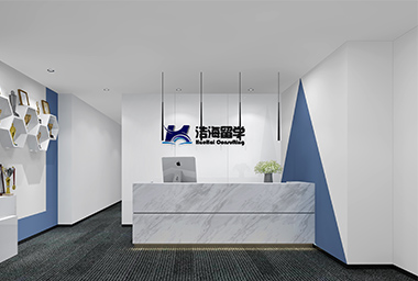 金华留学咨询公司办公室装修设计_案例效果图