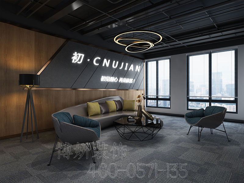 科技风格办公室装修,杭州办公室装修,办公室装修